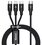 Кабель Baseus Lightning 8-pin, micro USB-B, USB Type-C - USB Type-C черный 1.5 м