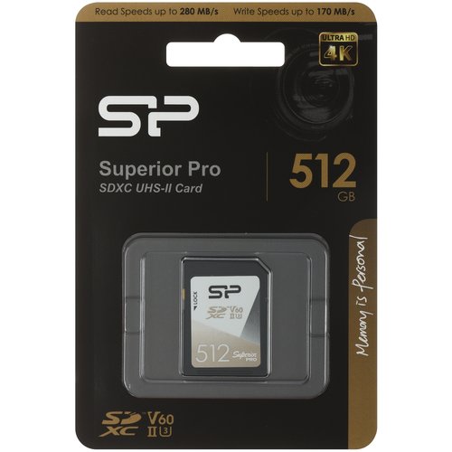Карта памяти Silicon Power Superior Pro SDXC 512 ГБ [SP512GBSDXJV6V10]