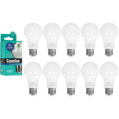 Комплект светодиодных ламп Camelion LED E27/A60/13w/865