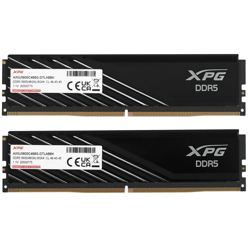 Оперативная память ADATA XPG Lancer Blade, DDR5, 16GB (2x8GB), 5600 MHz, CL46, ECC, с радиатором, черный, фото2