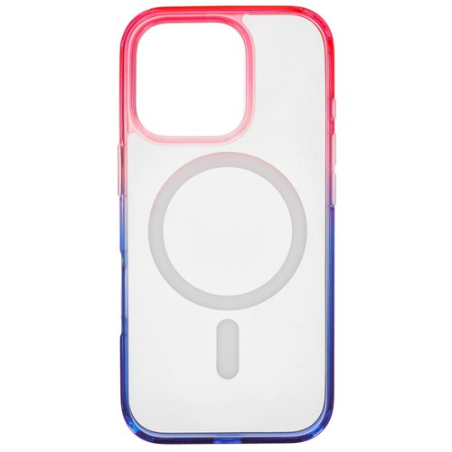 Накладка  uBear Fusion Mag Case для Apple iPhone 16 Pro синий/прозрачный, розовый
