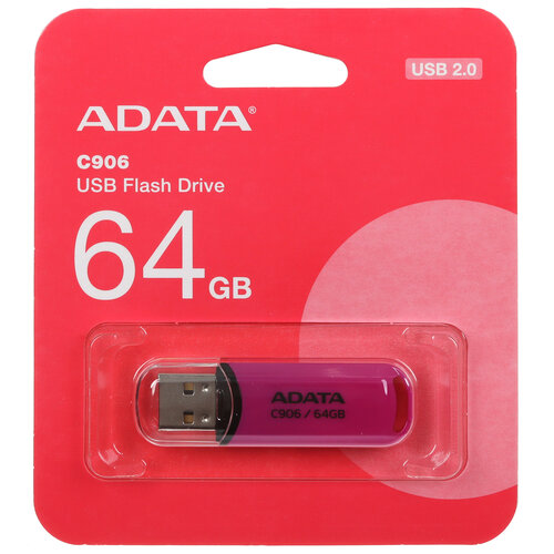 Память USB Flash 64 ГБ ADATA C906 [AC906-64G-RPP]