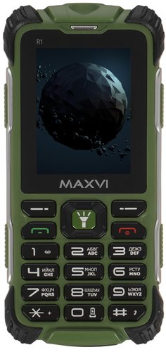 Сотовый телефон Maxvi R1 зеленый/серебристый