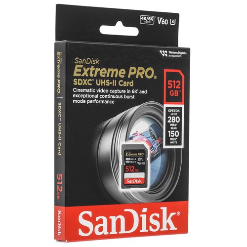 Карта памяти SanDisk Extreme Pro SDXC 512 ГБ [SDSDXEP-512G-GN4IN]