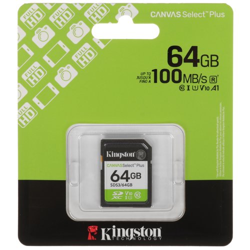 Карта памяти Kingston SDXC 64 ГБ [SDS3/64GB]