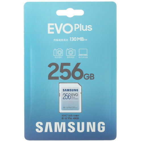 Карта памяти Samsung EVO Plus SDXC 256 ГБ [MB-SC256K/CN]