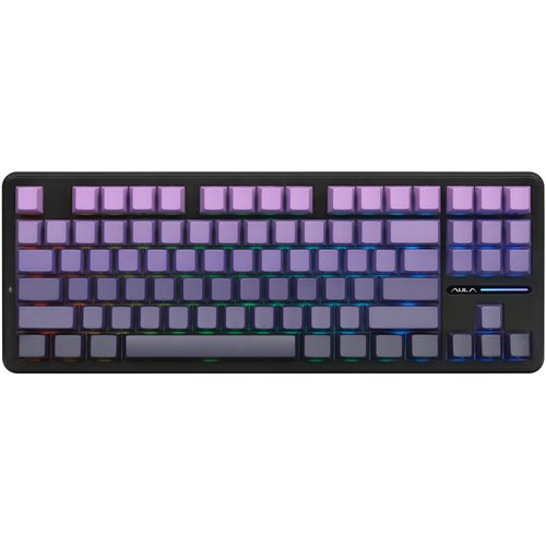 Клавиатура  проводная + беспроводная AULA F87 Pro цвет фиолетовый