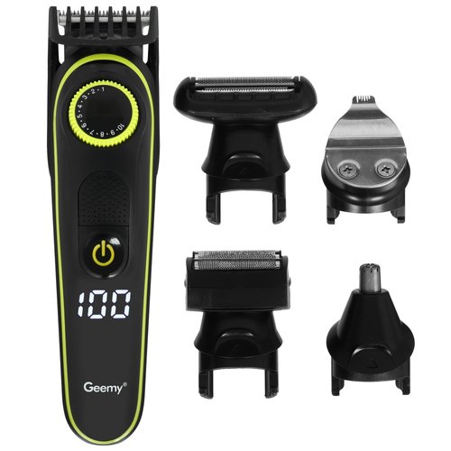 Машинка для стрижки Geemy GM-6171 черный/желтый