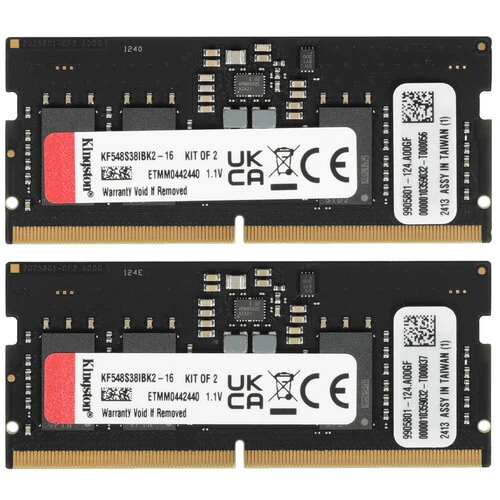 Оперативная память Kingston Fury Impact, DDR5, 16GB (2x8GB), 4800 MHz, CL38, SO-DIMM, фото2