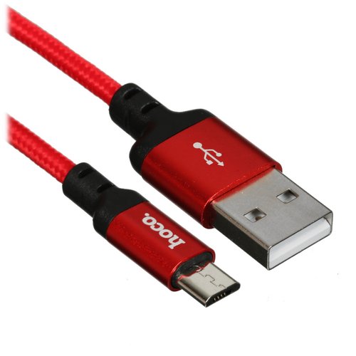 Кабель Hoco micro USB-B - USB Type-A красный