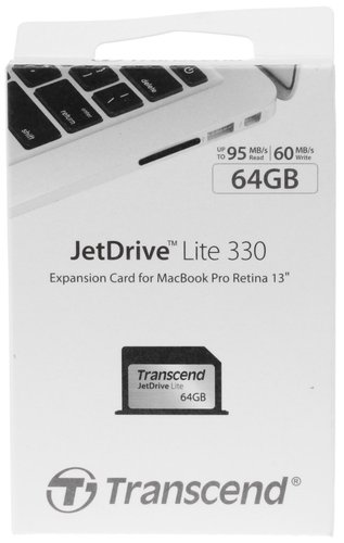Карта памяти Transcend JetDrive Lite 330 MacBook Air Expansion Card 64 ГБ [TS64GJDL330]