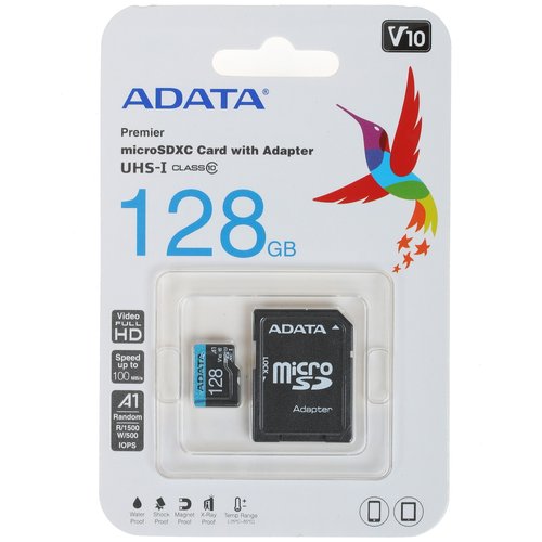 Xotira kartasi ADATA Premier microSDXC 128 GB [AUSDX128GUICL10A1-RA1]