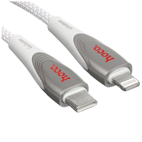 Кабель Hoco Lightning 8-pin - USB Type-C серый