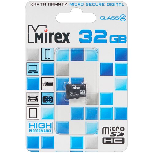 Карта памяти Mirex microSDHC 32 ГБ [13612-MCROSD32]