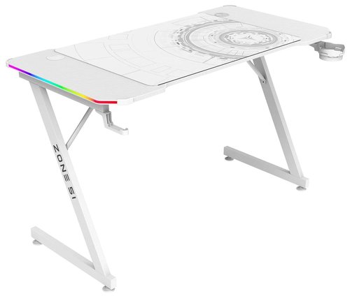 Стол компьютерный ZONE 51 TRINE 120 RGB белый