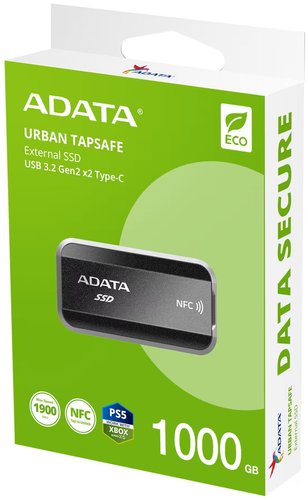 1000 GB Tashqi SSD Adata Urban Tapsafe [SURB-TAP-1000GCCBK]