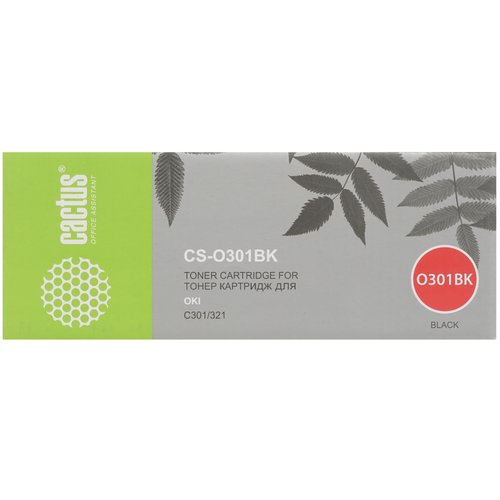 Картридж лазерный Cactus CS-O301BK черный, с чипом
