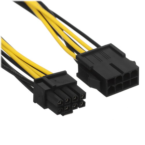Кабель для блока питания FinePower PCI-E 6+2pin(F) - PCI-E 8pin(M)