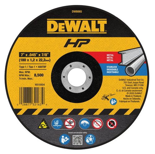 Cut-off disc DeWalt DW8065