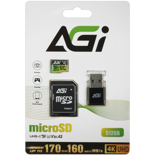 Карта памяти AGI TF138 microSDXC 512 ГБ [AGI512G2BTF138]