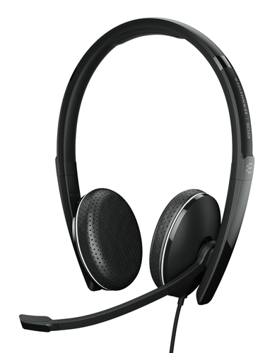 Проводная гарнитура EPOS I Sennheiser ADAPT 165 USB-C II [накладные, закрытые, 20 Гц - 20000 Гц, микр., регулятор громкости, кабель - 1.2 м, черный]