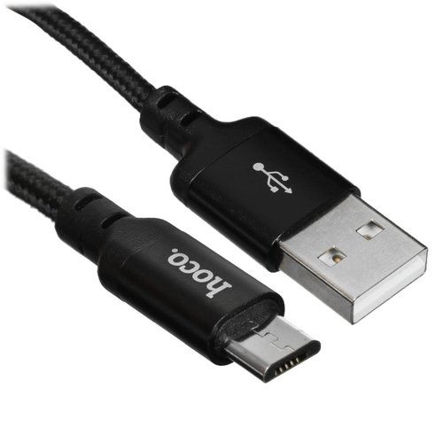 Кабель Hoco micro USB-B - USB Type-A черный