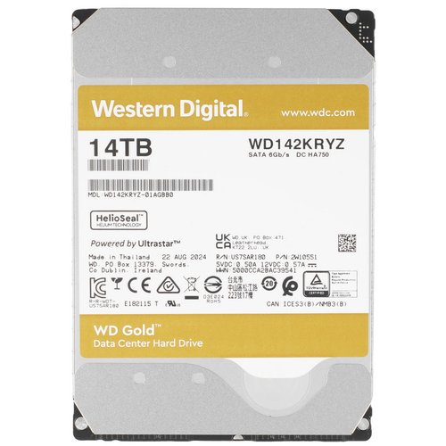 14 ТБ Жесткий диск WD Gold [WD142KRYZ]