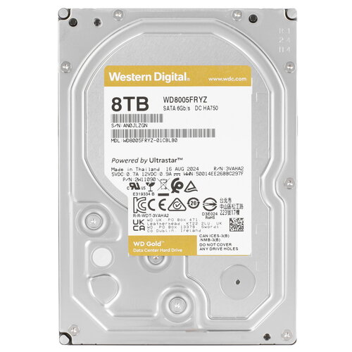 8 ТБ Жесткий диск WD Gold [WD8005FRYZ]