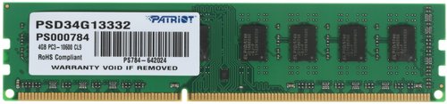 Operativ xotira Patriot Signature Line [PSD34G13332] 4 GB