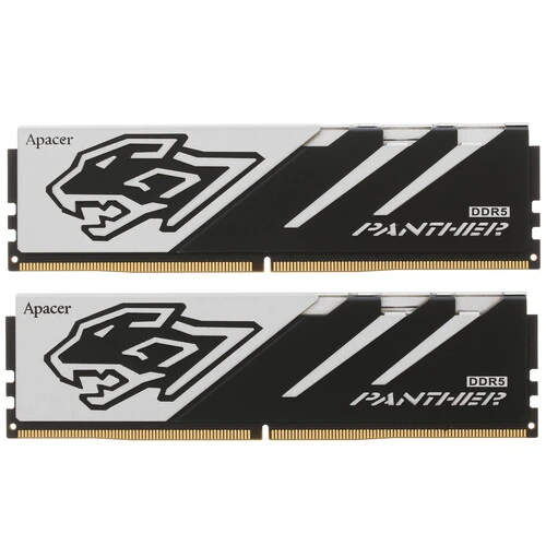 Оперативная память Apacer Panther, DDR5, 32GB (2x16GB), 5600 MHz, CL40, с радиатором