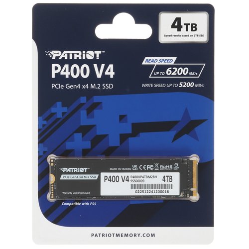 4000 ГБ M.2 NVMe накопитель Patriot P400 V4 [P400VP4TBM28H]