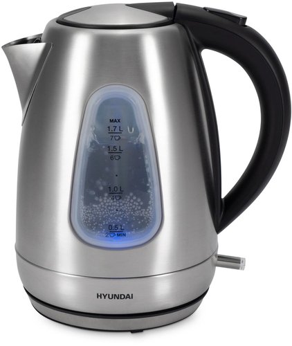 Электр чайнек Hyundai HYK-S7407 серебристый
