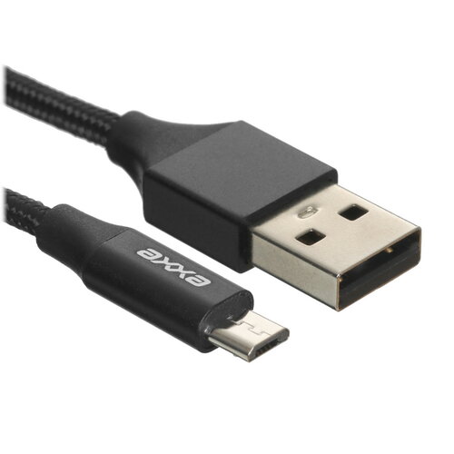 Кабель AXXA micro USB-B - USB Type-A черный 2 м