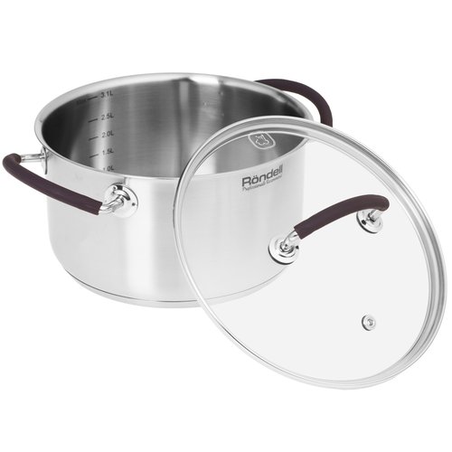 Кастрюля Rondell Akzent RDS-1388 3.1 л 20 см серебристый