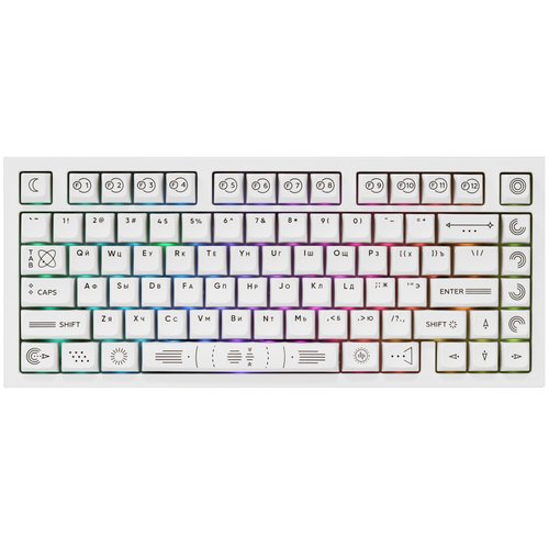 Клавиатура  проводная + беспроводная Дарк Проджект CM81 Zeno цвет белый