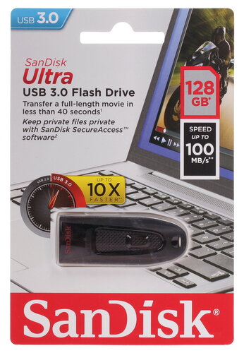 Память USB Flash 128 ГБ SanDisk Ultra [SDCZ48-128G-U46]