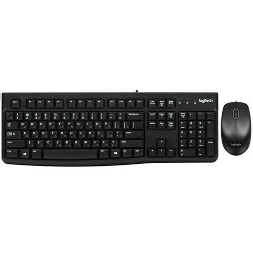 Клавиатура+мышь  проводная  Logitech Desktop MK120 черный