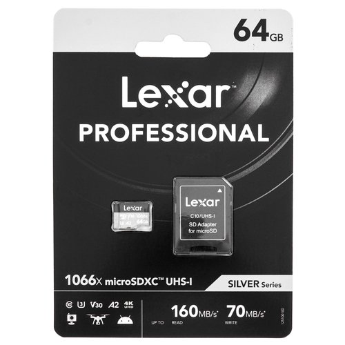 Карта памяти Lexar microSDXC 64 ГБ [LMS1066064G-BNANG]