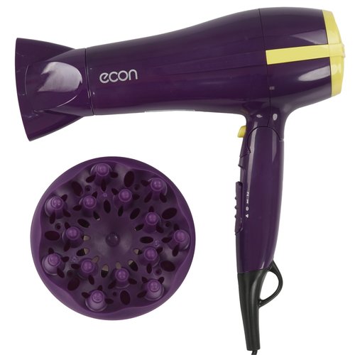 Фен Econ ECO-BH221D фиолетовый/желтый