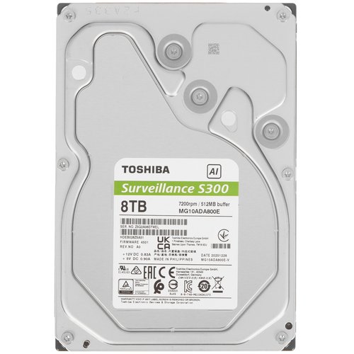8 ТБ Жесткий диск Toshiba S300 AI Surveillance [MG10ADA800E-V]