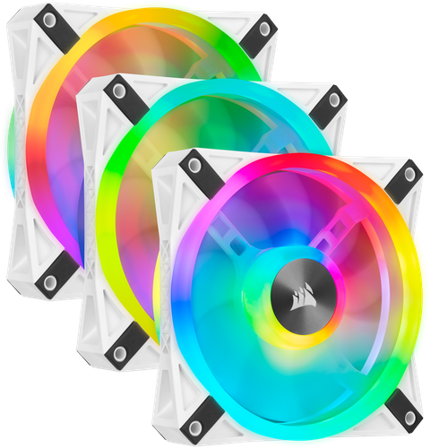 Комплект вентиляторов Corsair iCUE QL120 RGB [CO-9050104-WW] белый