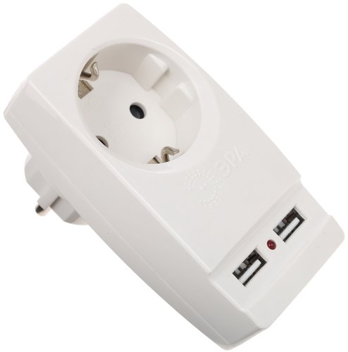 Адаптер питания ЭРА SP-1e-USB-W белый