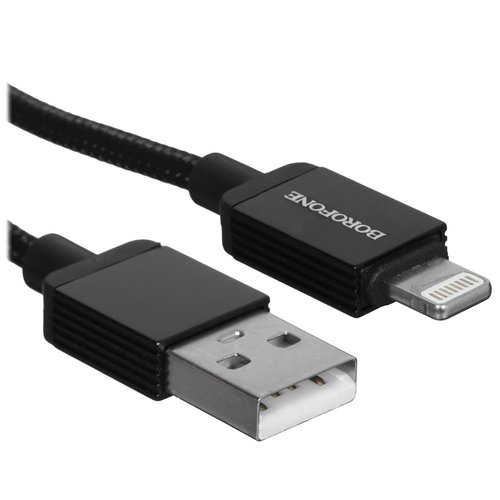 Кабель Borofone Lightning 8-pin - USB Type-A черный