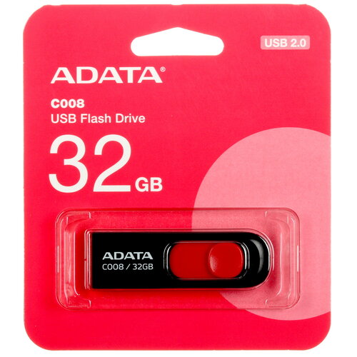 Память USB Flash 32 ГБ ADATA C008 [AC008-32G-RKD]