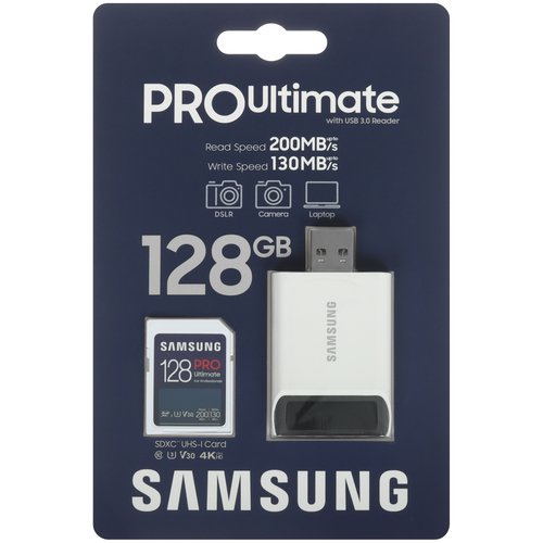 Карта памяти Samsung PRO Ultimate SDXC 128 ГБ [MB-SY128SB/WW]