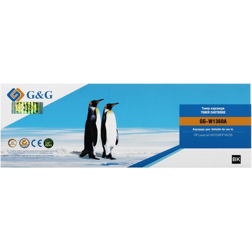 Картридж лазерный G&G 136A GG-W1360A черный