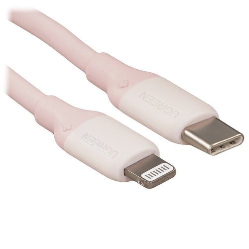 Кабель Ugreen Lightning 8-pin - USB Type-C розовый