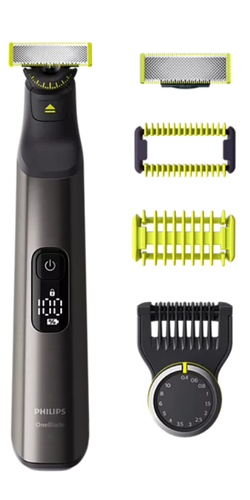 Триммер Philips OneBlade QP6551/30 серебристый/зеленый, черный