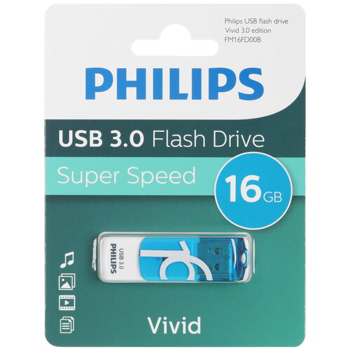Память USB Flash 16 ГБ PHILIPS VIVID3.0 [FM16FD00B/97]