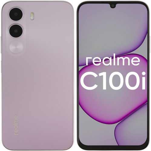 6.8" Смартфон realme C100i 128 ГБ фиолетовый